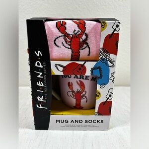 Friends TV Show Mug & Socks Gift Set – You Are My Lobster Pink NIB